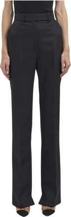 Elisabetta Franchi Wool Broeken - Dames - Straight fit broeken - Zwart - S - Wol - Broeken