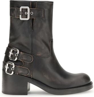 Chlo&eacute; Black Leather Dakota Boots