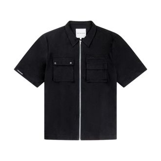 Off the Pitch Zwart Ignite Heren Shirt - Heren - Korte mouwen Overhemden - Zwart - S - Katoen - Overhemden