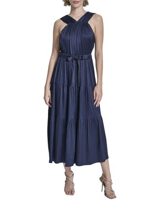 DKNY V-Neck Halter Dress