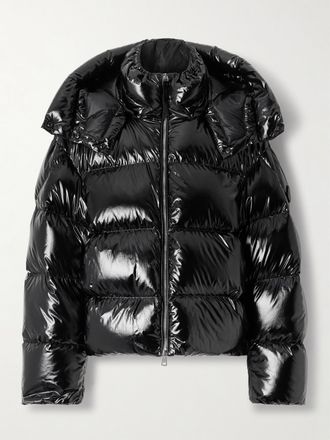 Moncler Piumino Trapuntato In Shell Con Cappuccio Lothar - Nero