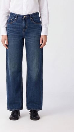 Levi's Jeans straight Flora in denim di cotone a vita bassa