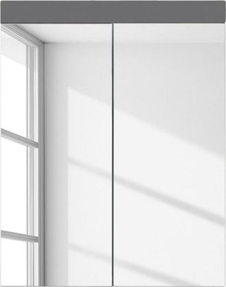 Trendteam Armario De Ba&ntilde;o Trendteam Amanda - 2 Puertas Espejo - Gris - 60x17x77cm
