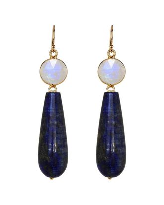 Liv Oliver 18K Plated 52.25 Ct. Tw. Gemstone Earrings