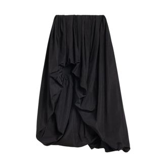 Jil Sander Falda de tafet&aacute;n ligera - Skirts - Mujer - Negro - S