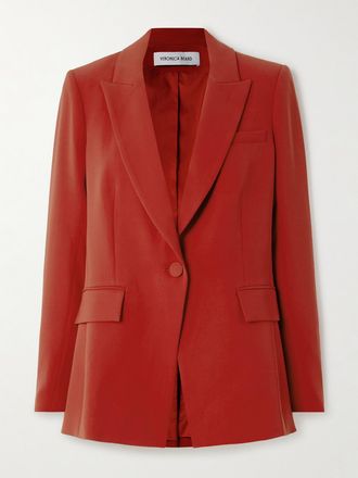 Veronica Beard Blazer In Crêpe Long And Lean Dickey - Rosso