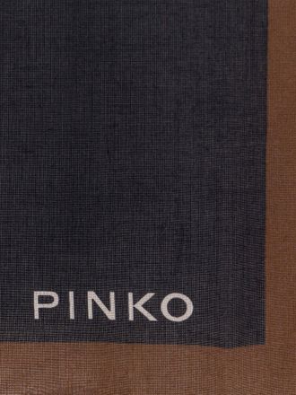 Pinko Womens Foulard Cotton Valzer Brown Scarf Scarfs