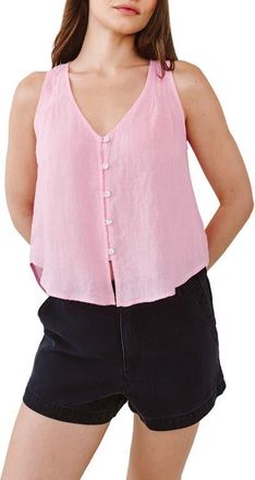 Bella Dahl Pintuck Sleeveless Top in Rose Blush at Nordstrom, Size X-Small