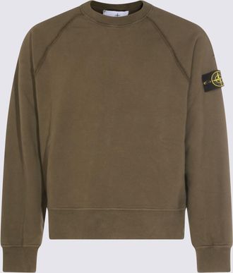 Stone Island Military Green Cotton Sweatshirt