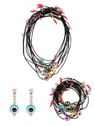 Amir Slama lucky charm necklace - Black