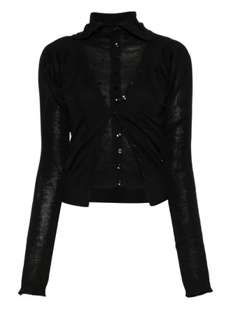 Low Classic layered cardigan - Black