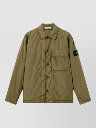 Stone Island padded nylon shirt jacket long sleeves