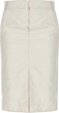 Maison Margiela Katoenen rok met vintage-effect - Dames - Midirokken - Beige - S - Katoen - Rokken