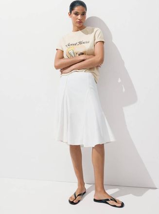 Mango Maglietta cotone stampata beige - Donna - XXS - MANGO