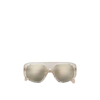 Moncler Moncler Auron Pilot Sunglasses, Unisex, Grey, Size: 57