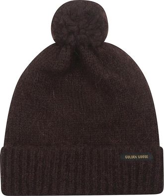 Golden Goose Journey Pon Pon Muts - Dames - Hoeden - Bruin - ONE Size - Wol - Accessoires