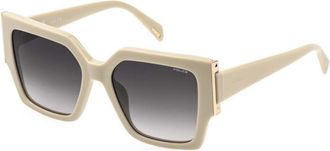Police SPLR21 SECRET 1 0702 Womens Sunglasses White Size 54