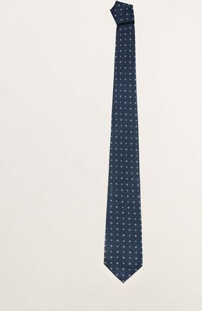 Mango Cravatta 100% seta stampa navy - Uomo - Taglia unica - MANGO MAN