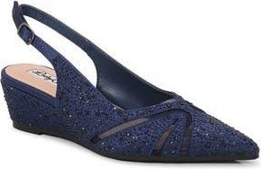 Lady Couture Daniel Embellished Slingback Pump in Navy at Nordstrom Rack, Size 12