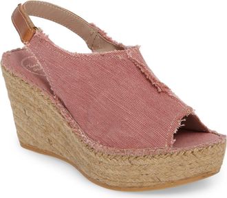 Toni Pons Lugano Espadrille Wedge Sandal in Light Pink Fabric at Nordstrom, Size 9-9.5Us