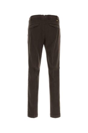 Pantaloni Torino Mens Brown Stretch Cotton Pant Ciccolato Exterior: Elastane Pantaloni Trousers