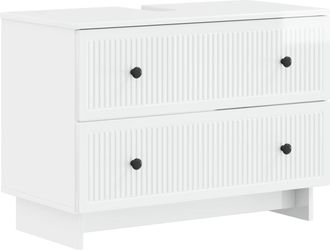 vidaXL Mueble De Lavabo Para Ba&ntilde;o Ede Blanco Brillante 82 X 41 X 59 Cm Vidaxl