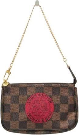 Louis Vuitton Pre-owned Mini Pochette Accessoires T&B - Dames - Vintage Mini Tas - Bruin - ONE Size - Vintage