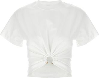 Paco Rabanne Piercing T Shirt Bianco-Donna
