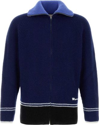 Marni Blue Shirt Collar Cardigans
