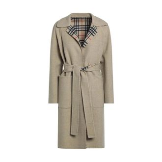 Burberry Belted Coats, female, Beige, XS, Burberry Coats