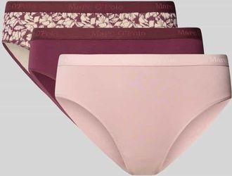 Marc O'Polo Slip aus Baumwoll-Mix im 3er-Pack in Bordeaux, Größe XL