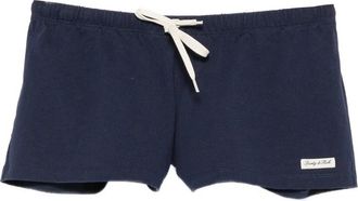 Sporty & Rich Drawstring Logo-patch Shorts