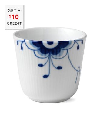 ROYAL COPENHAGEN Blue Fluted Mega Thermal Cup With $10 Credit