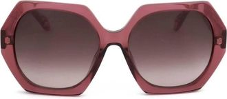 Just Cavalli Brown Gradient Geometric Ladies Sunglasses SJC087V 01CK 56