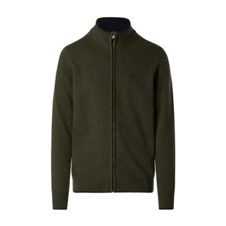 North Sails Full Zip 7GG Gebreid Vest - Heren - Truien - Groen - Maat: L Wol