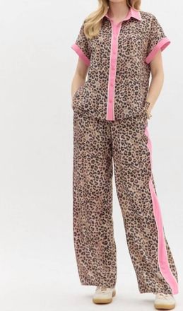 Entro Preppy Lounge Pant In Leopard