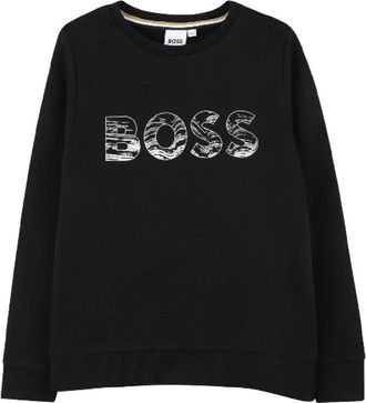 HUGO BOSS Kids Sweatshirts, male, Black, 14 Y, Sweatshirts