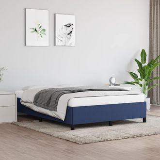 vidaXL Cama Sin Colch&oacute;n Tela Azul 140x200 Cm Vidaxl