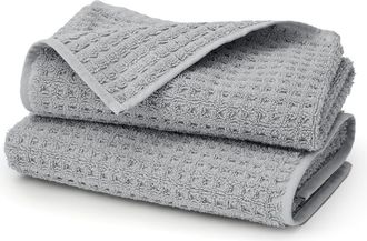 Boll & Branch Set of 2 Waffle Organic Cotton Hand Towels in Shore at Nordstrom