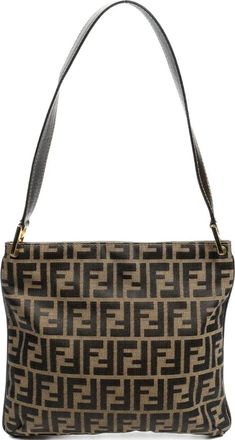 Fendi Borsa a spalla con motivo FF - Marrone