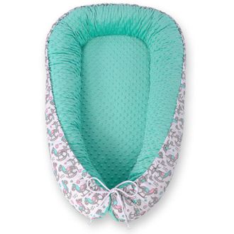 OEM Capullo Para Beb&eacute;, Doble Cara, Parque, Arrullo, Premium Bobono Minky - Caballos Balanc&iacute;n