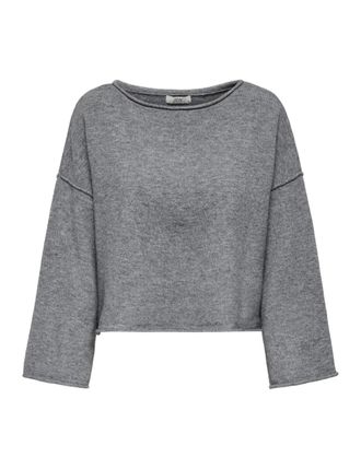 Jacqueline de Yong JDYRUE Female Knitted Jumper, Medium Grey Melange, XS