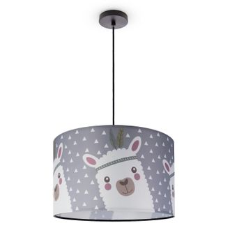 Paco Home Paco Home L&aacute;mpara Techo De Suspensi&oacute;n Cuarto Infantil Bomberos Polic&iacute;a Carretera E27 L&aacute;mpara Colgante - Negro, Dise&ntilde;o 8 (&oslash;45,5 Cm)