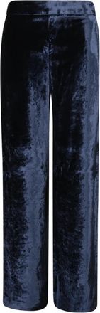 Incotex Ivy Velvet Pants - Dames - Straight fit broeken - Blauw - 2XS - Katoen - Broeken