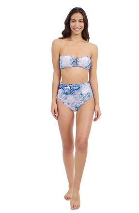 Gottex Karma Bandeau Bikini Top in Blue Multi at Nordstrom, Size 12