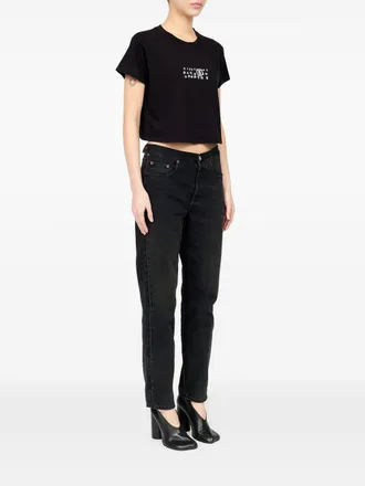 Maison Margiela Logo-Print Cotton T-shirt - Black