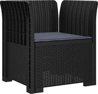 vidaXL Sill&oacute;n Individual Con Coj&iacute;n Apariencia De Ratan Pp Vidaxl