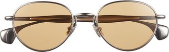 Bottega Veneta 50mm Small Oval Sunglasses in Silver at Nordstrom