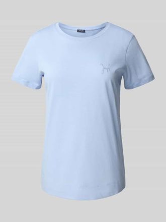 Joop T-Shirt mit Label-Stitching und Rundhalsausschnitt in Hellblau, Gr&ouml;&szlig;e 38