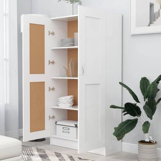 Berkfield Home Classic Book Cabinet White 82.5x30.5x150 cm Engineered Wood
